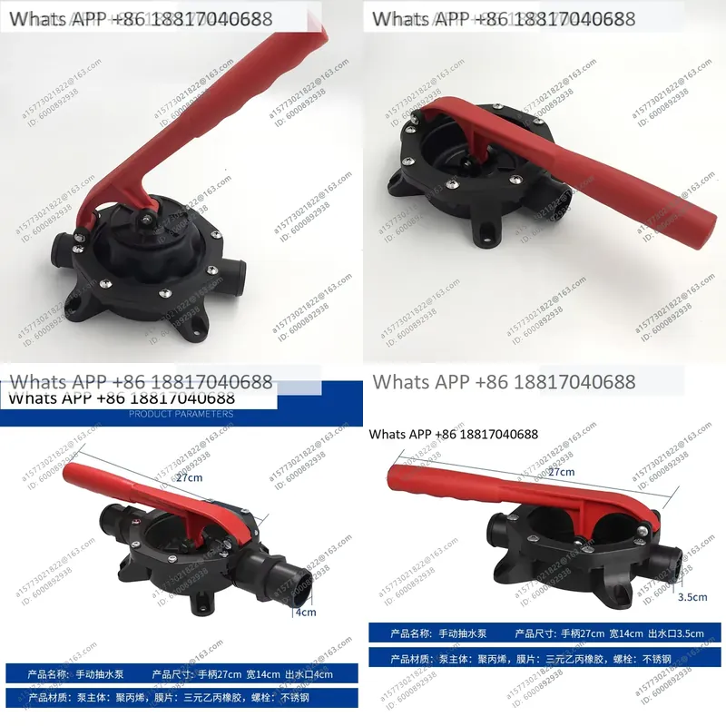 Fishing Boat Bilge Pump - 1PC マリンハンドクランクビルジポンプ用マニュアルダイヤフラムウォーターポンプ救命ボート排水漁船下水底排水用