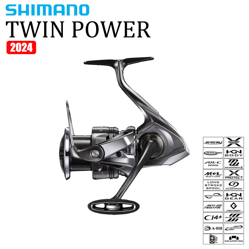 Shimano Reel Sienna - シマノ 2024 ツインパワー 海水対応スピニングリール 175-265g 9+1