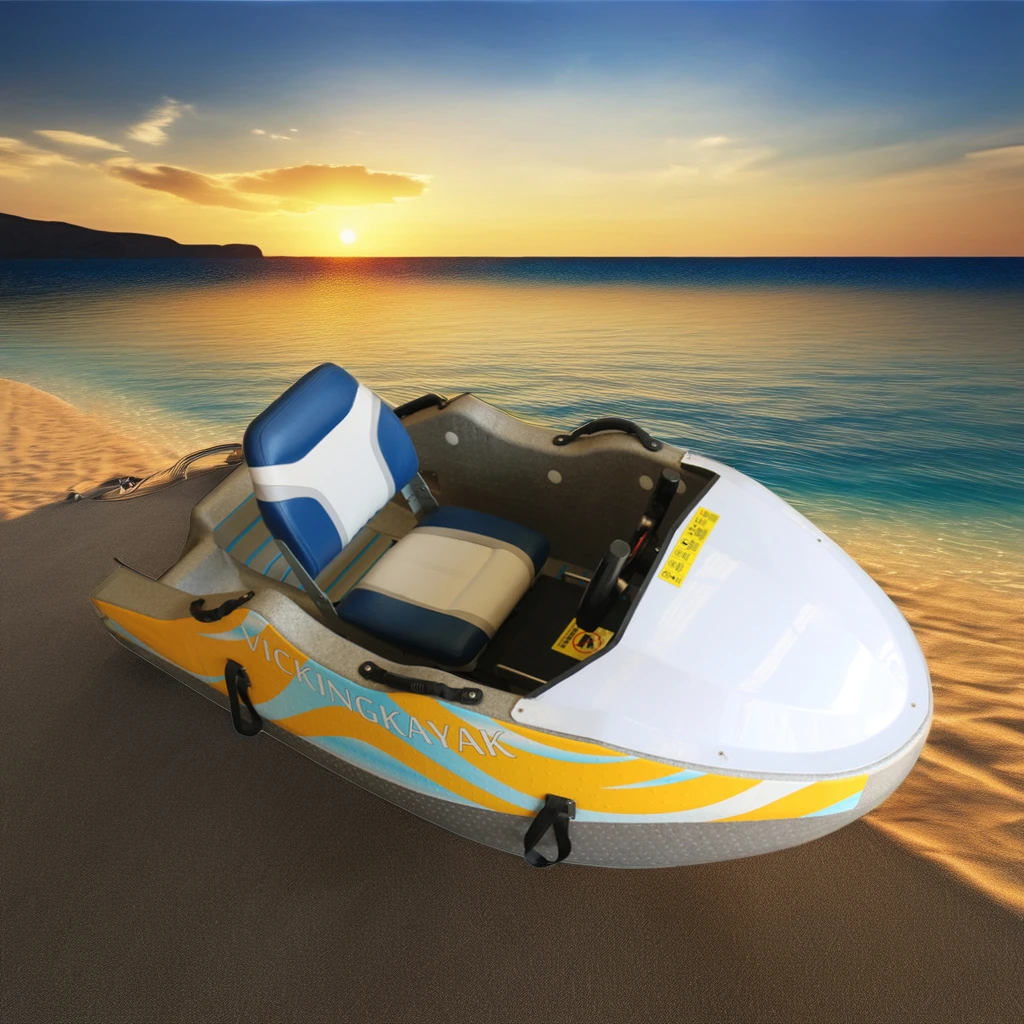 Fishing Boat Seat - バイキングラグジュアリーミニワンシート電動ジェットボートスポーツヨット水上スポーツ用EPP電動フィッシングボートシージェットカート付き