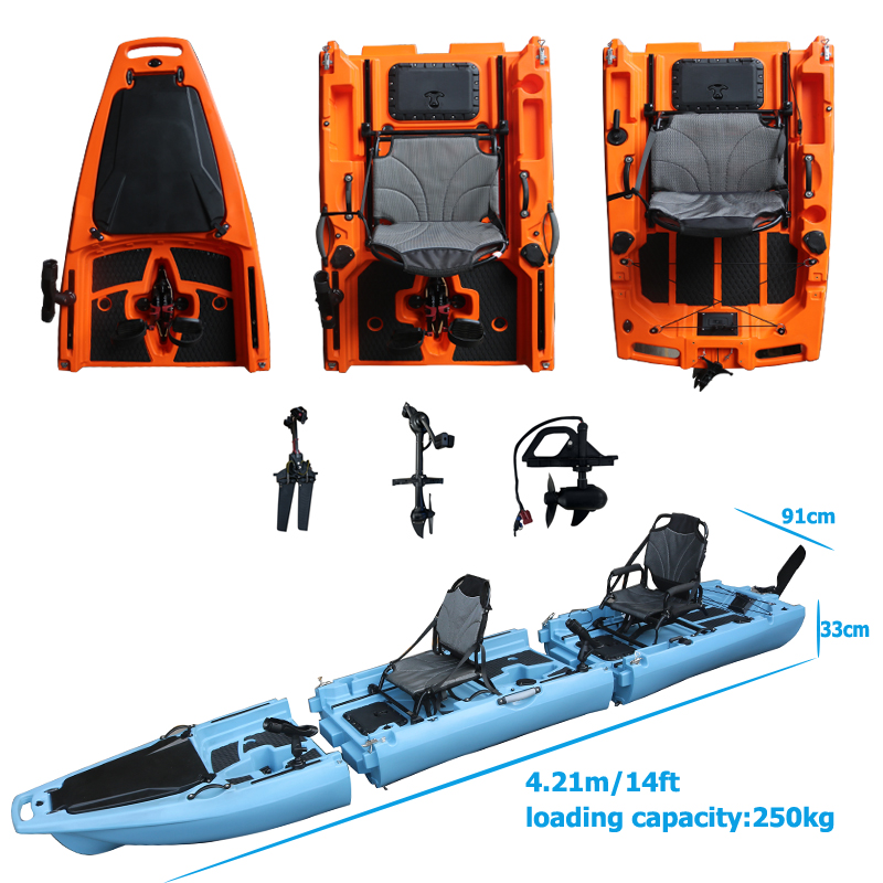 14フィート2人乗り取り外し可能ペダルカヤック シットオント - Fishing Boat Seat のレビューと価格
