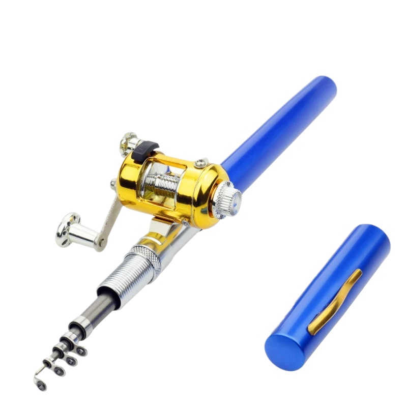 ペン型ミニポータブルポケット釣り竿、青色のヨーロッパ鯉用アイ - Penn Reel Fierce のレビューと価格